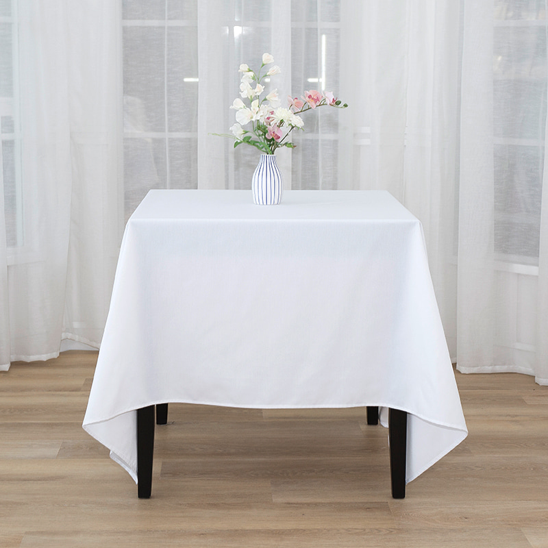 Square 217GSM Polyester s pevným barevným svatebním ubrusu