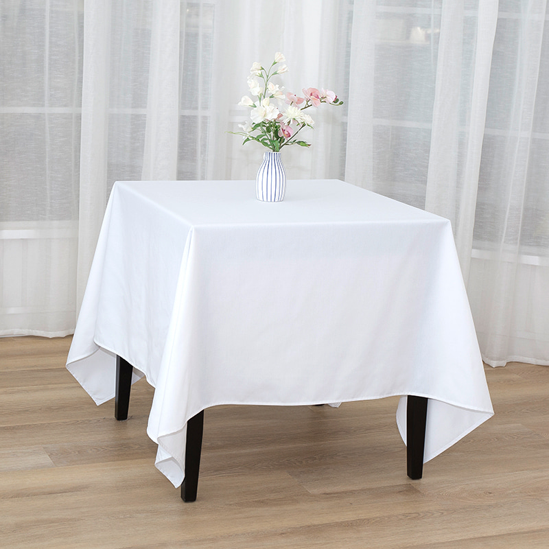 Square 217GSM Polyester s pevným barevným svatebním ubrusu